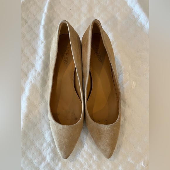 J Crew women’s kitten heels, tan suede leather - Picture 1 of 3